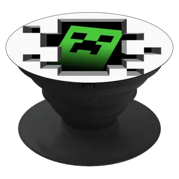 Minecraft creeper, Phone Holders Stand  Black Hand-held Mobile Phone Holder