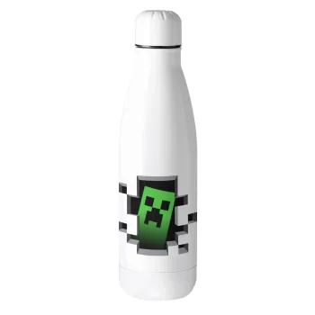 Minecraft creeper, Μεταλλικό παγούρι θερμός (Stainless steel), 500ml