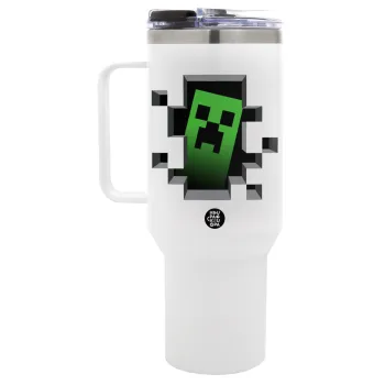 Minecraft creeper, Mega Tumbler με καπάκι, διπλού τοιχώματος (θερμό) 1,2L