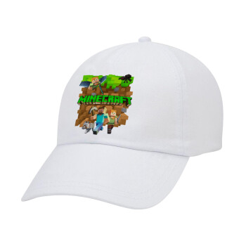 Minecraft characters, Καπέλο ενηλίκων Jockey Λευκό (snapback, 5-φύλλο, unisex)