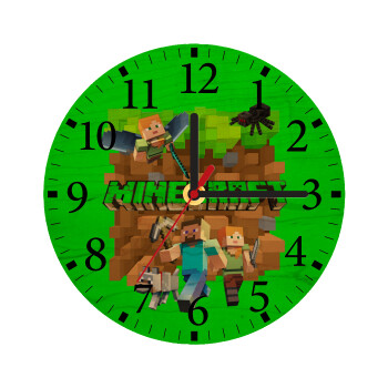 Minecraft characters, Ρολόι τοίχου ξύλινο plywood (20cm)