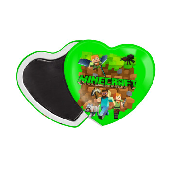 Minecraft characters, Μαγνητάκι καρδιά (57x52mm)