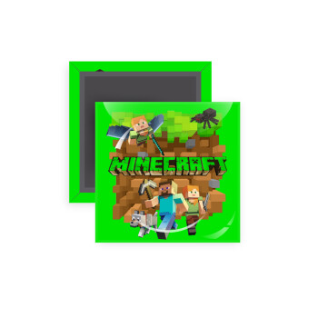 Minecraft characters, Μαγνητάκι ψυγείου τετράγωνο διάστασης 5x5cm
