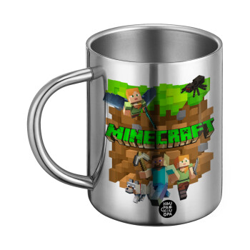 Minecraft characters, Ανοξείδωτη Μεταλλική Κούπα 450ml - Διπλού Τοιχώματος