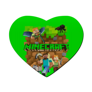 Minecraft characters, Mousepad καρδιά 23x20cm