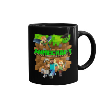 Minecraft characters, Mug black, ceramic, 330ml