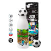 Soccer Metal mug thermos, double wall, 550ml
