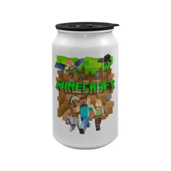 Minecraft characters, Κούπα ταξιδιού μεταλλική με καπάκι (tin-can) 500ml