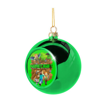 Minecraft characters, Green Christmas tree ornament ball 8cm