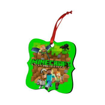 Minecraft characters, Χριστουγεννιάτικο στολίδι polygon ξύλινο 7.5cm