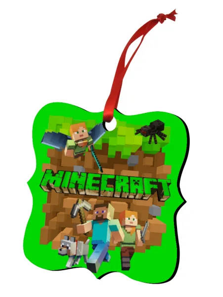Minecraft characters — Christmas ornament polygon wooden 7.5cm