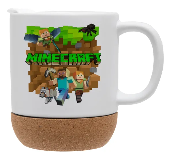 Minecraft characters — Ceramic coffee mug Cork (MAT), 330ml