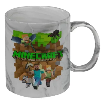 Minecraft characters, Κούπα κεραμική, marble style (μάρμαρο), 330ml
