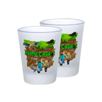 Minecraft characters, Σφηνοπότηρα γυάλινα 45ml του πάγου (2 τεμάχια)