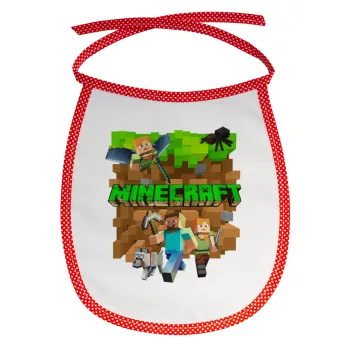 Minecraft characters, Σαλιάρα μωρού αλέκιαστη με κορδόνι Κόκκινη