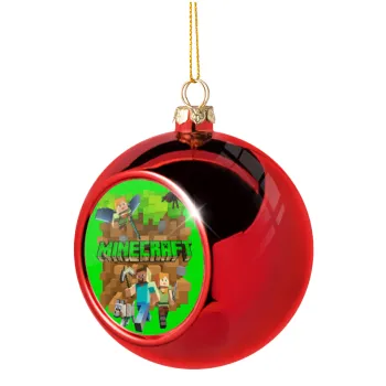 Minecraft characters, Christmas tree ball Red 8cm