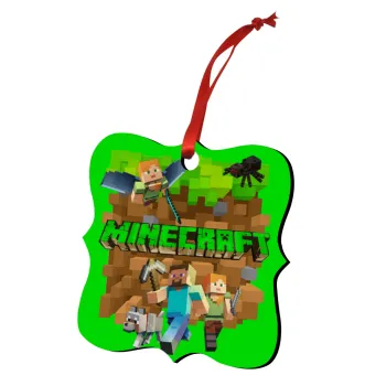 Minecraft characters, Christmas ornament polygon wooden 7.5cm