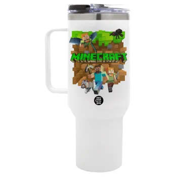 Minecraft characters, Mega Tumbler με καπάκι, διπλού τοιχώματος (θερμό) 1,2L
