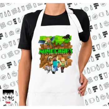 Minecraft characters, Ποδιά μακριά Σεφ ολόσωμη με τσέπες white (ΕΝΗΛΙΚΩΝ)