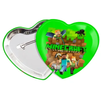 Minecraft characters, Κονκάρδα παραμάνα καρδιά (57x52mm)