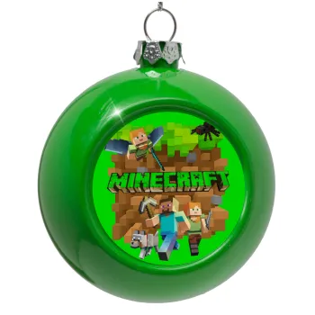 Minecraft characters, Green Christmas tree ornament bauble 8cm