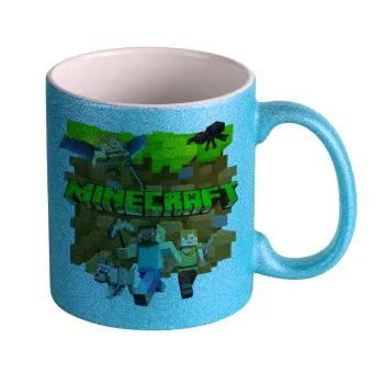 Minecraft characters, Κούπα Σιέλ Glitter που γυαλίζει, κεραμική, 330ml