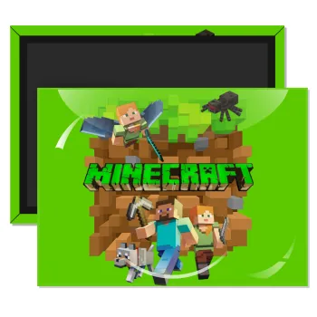 Minecraft characters, Ορθογώνιο μαγνητάκι ψυγείου διάστασης 9x6cm