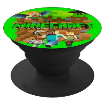 Minecraft characters, Phone Holders Stand  Black Hand-held Mobile Phone Holder