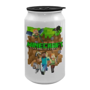Minecraft characters, Κούπα ταξιδιού μεταλλική με καπάκι (tin-can) 500ml