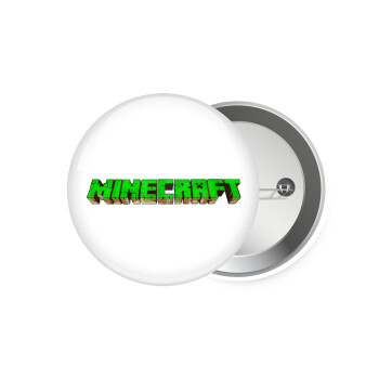 Minecraft logo green, Κονκάρδα παραμάνα 7.5cm