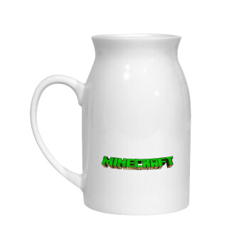 Minecraft logo green, Milk Jug (450ml) (1pcs)