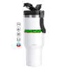 Mega Stainless steel Tumbler with lid, double wall 1,2L