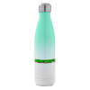 Μεταλλικό παγούρι θερμός Πράσινο/Λευκό (Stainless steel), διπλού τοιχώματος, 500ml
