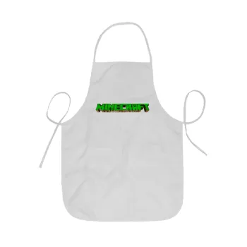 Minecraft logo green, Ποδιά Σεφ ολόσωμη κοντή  Παιδική (44x62cm)