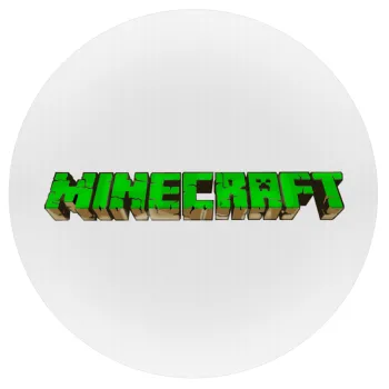 Minecraft logo green, Mousepad Στρογγυλό 20cm