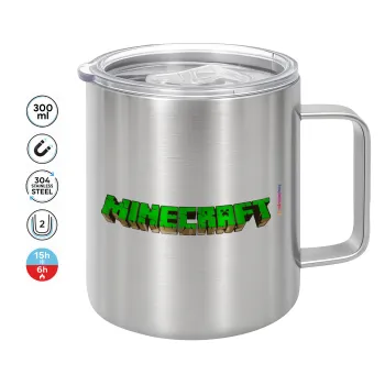 Minecraft logo green, Κούπα Ανοξείδωτη διπλού τοιχώματος 300ml