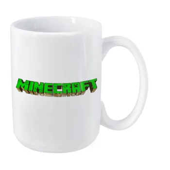 Minecraft logo green, Κούπα Mega, κεραμική, 450ml