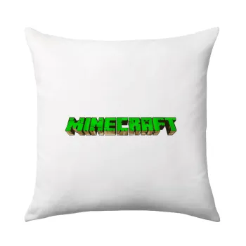 Minecraft logo green, Sofa cushion 40x40cm includes filling