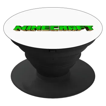 Minecraft logo green, Phone Holders Stand  Black Hand-held Mobile Phone Holder