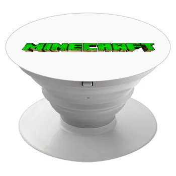 Minecraft logo green, Phone Holders Stand  White Hand-held Mobile Phone Holder