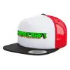 Καπέλο Ενηλίκων Foam Flat Snapback με Δίχτυ Μαύρο-Λευκό-Κόκκινο (POLYESTER, ΕΝΗΛΙΚΩΝ, UNISEX, ONE SIZE)