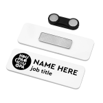Name Tags/Badge Plexiglass  με μαγνήτη ασφαλείας (75x25mm)