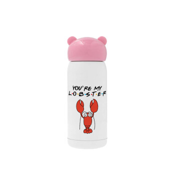 Friends you're my lobster, Ροζ ανοξείδωτο παγούρι θερμό (Stainless steel), 320ml
