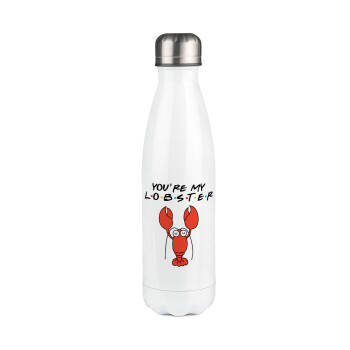 Friends you're my lobster, Metal mug thermos White (Stainless steel), double wall, 500ml