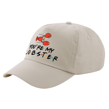 Friends you're my lobster, SAND Adult Cap Cotton (UNISEX, ONE SIZE)