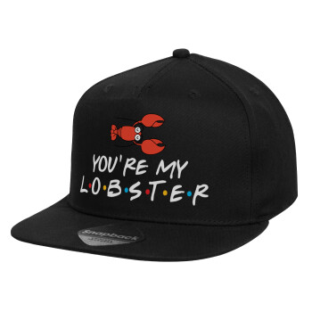 Friends you're my lobster, Καπέλο παιδικό Snapback, 100% Βαμβακερό, Μαύρο