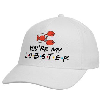 Friends you're my lobster, Καπέλο Ενηλίκων Baseball, Drill, Λευκό (100% ΒΑΜΒΑΚΕΡΟ, ΕΝΗΛΙΚΩΝ, UNISEX, ONE SIZE)