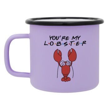 Friends you're my lobster, Κούπα Μεταλλική εμαγιέ ΜΑΤ Light Pastel Purple 360ml