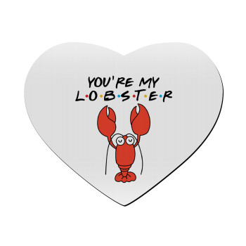 Friends you're my lobster, Mousepad καρδιά 23x20cm