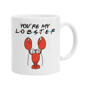 Friends you're my lobster, Ceramic coffee mug, 330ml (1pcs)